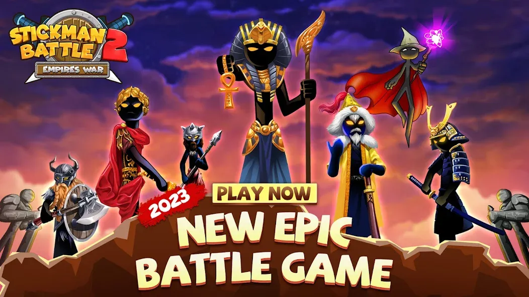 Stickman Battle 2: Empires War (Стикмен Битва 2) [МОД Premium] APK Android Screenshot 1