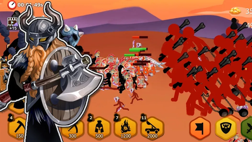 Stickman Battle 2: Empires War (Стикмен Битва 2) [МОД Premium] APK Android Screenshot 2