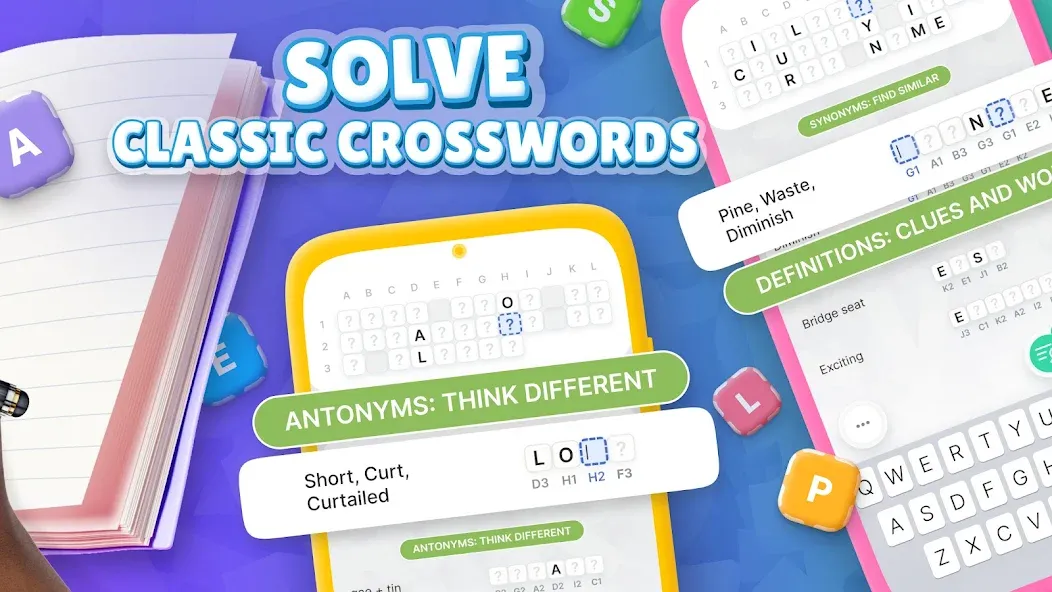 Acrostics－Cross Word Puzzles [МОД Бесконечные монеты] APK Android Screenshot 2