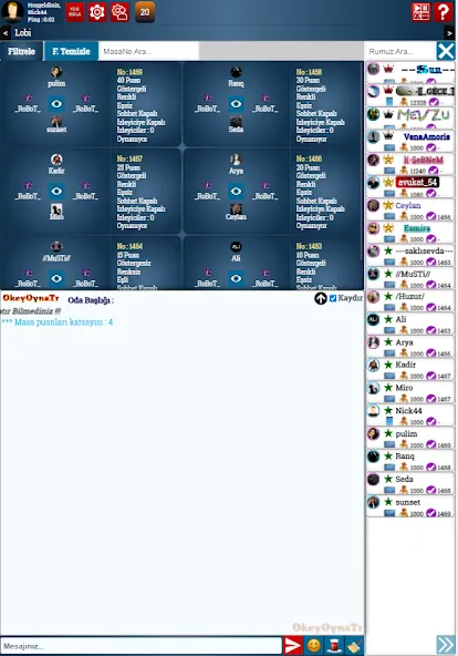 SevgiOkey.Com - Okey Oyna [МОД Unlocked] APK Android Screenshot 3
