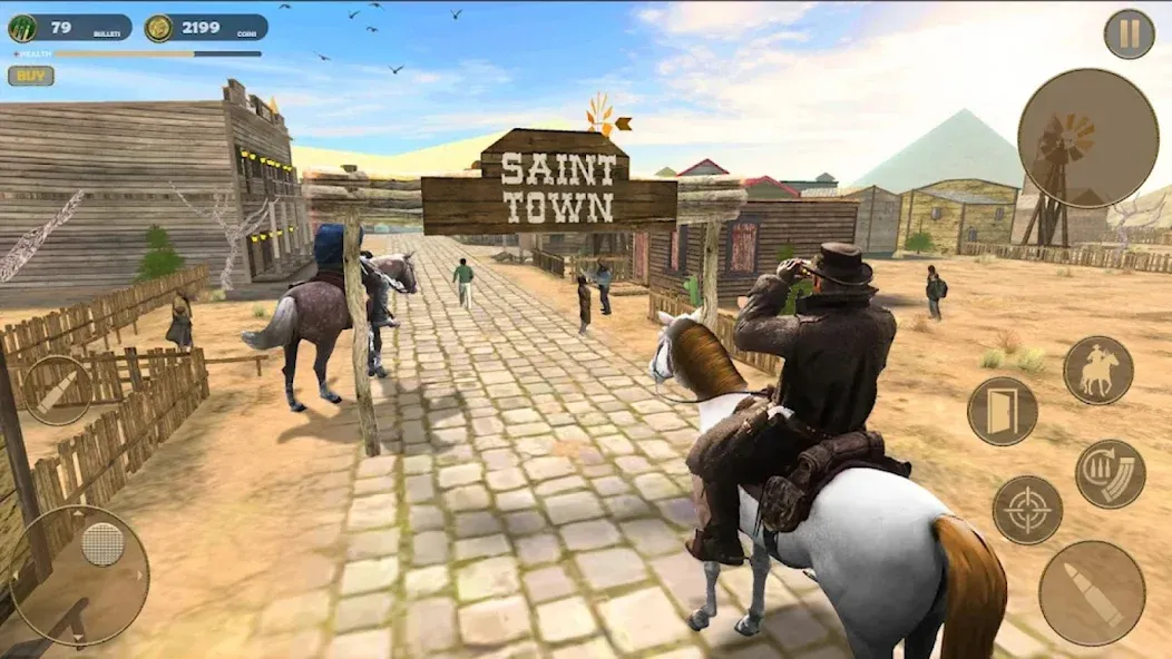 West Cowboy - Gunfighter Game (Уэст Ковбой) [МОД Unlocked] APK Android Screenshot 2