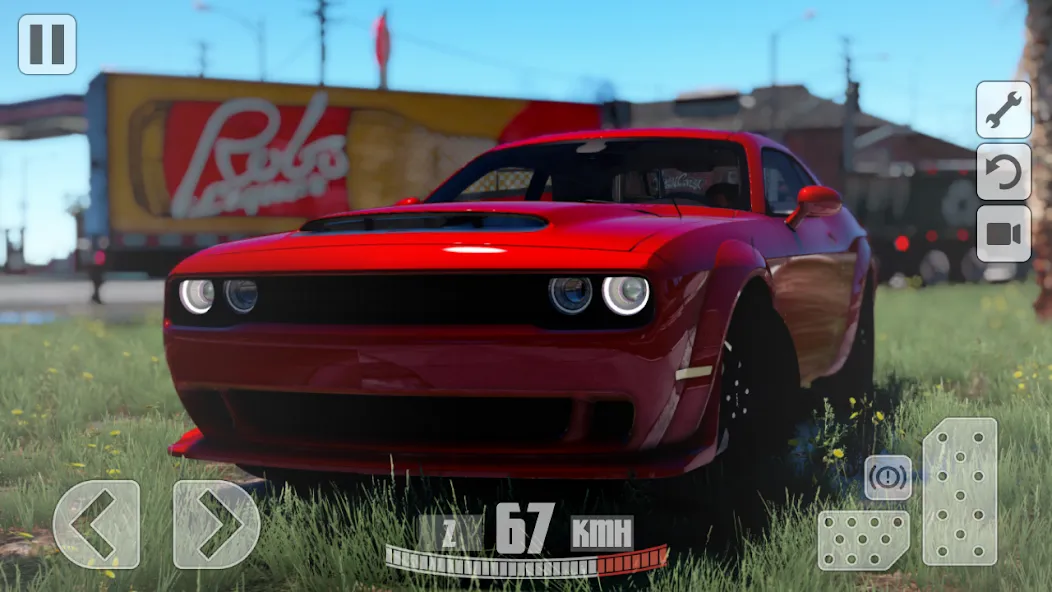 Simulator Dodge Demon Parking (Симулятор парковки  ) [МОД Все открыто] APK Android Screenshot 1