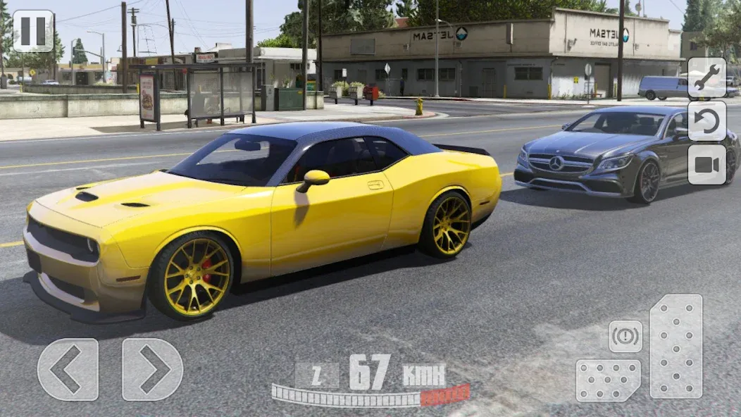 Simulator Dodge Demon Parking (Симулятор парковки  ) [МОД Все открыто] APK Android Screenshot 2