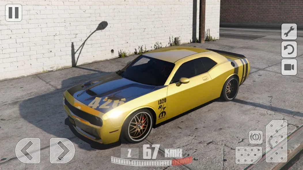 Simulator Dodge Demon Parking (Симулятор парковки  ) [МОД Все открыто] APK Android Screenshot 3