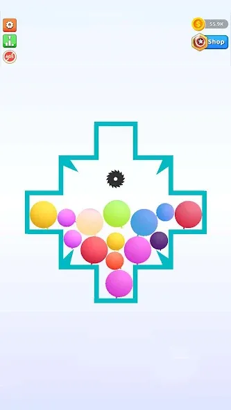 Bounce and pop - Puff Balloon [МОД Unlocked] APK Android Screenshot 1
