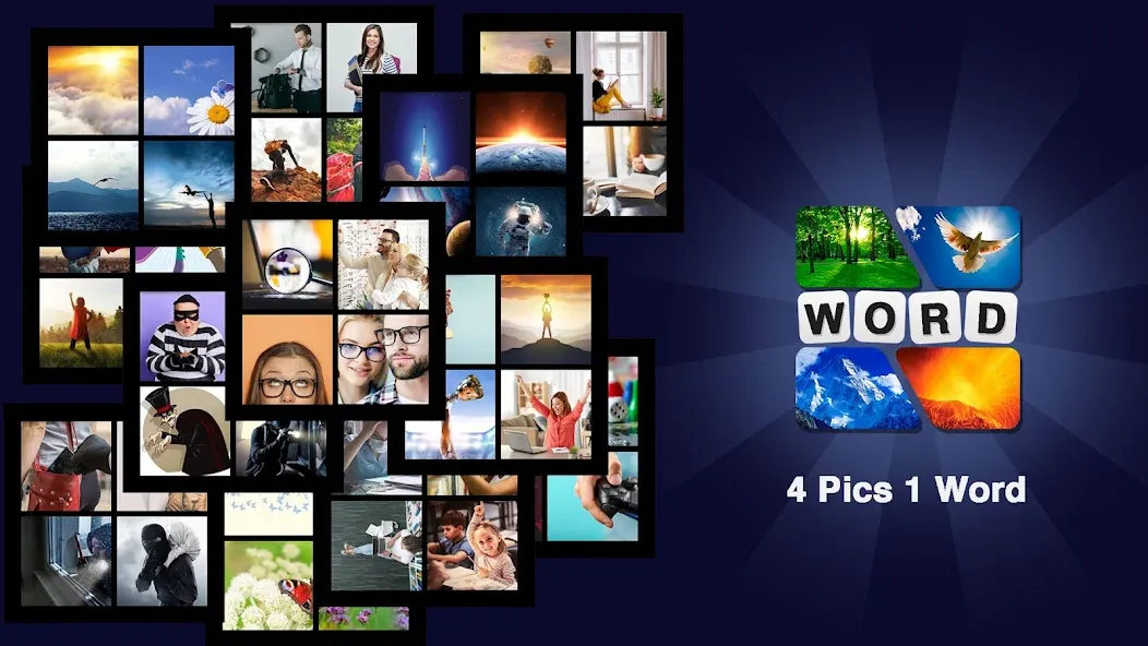 Puzzle: 4 pics 1 word offline [МОД Mega Pack] APK Android Screenshot 2