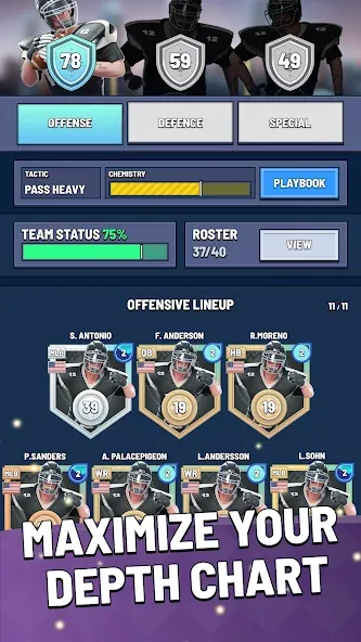 Blitz Football Franchise 2024 (Блиц Футбол 2023) [МОД Меню] APK Android Screenshot 4