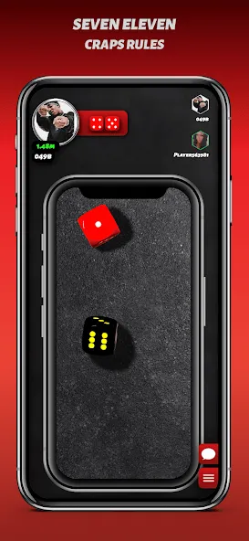 Phone Dice™ Street Dice Game (Фон Дайс Стрит Дайс Гейм) [МОД Меню] APK Android Screenshot 2