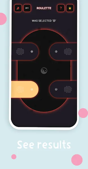 Mini : Finger Picker Chooser (Шок) [МОД Много денег] APK Android Screenshot 1