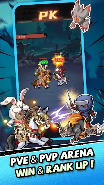 Ninja Cat - Idle Arena (Крейзи Ниндзя Кэт) [МОД Premium] APK Android Screenshot 5