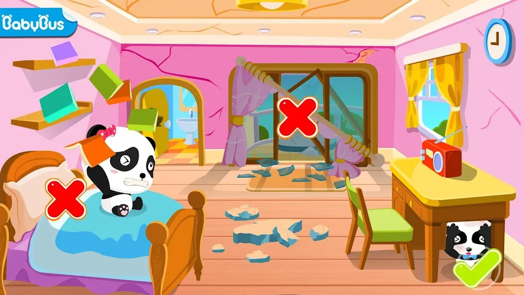 Baby Panda Earthquake Safety 1 [МОД Много денег] APK Android Screenshot 1
