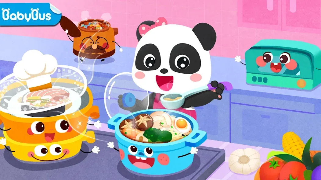 Baby Panda's Kitchen Party [МОД Бесконечные монеты] APK Android Screenshot 1