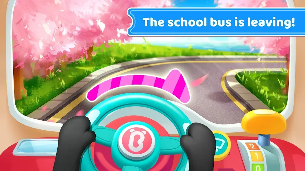 Baby Panda's School Bus [МОД Бесконечные монеты] APK Android Screenshot 2
