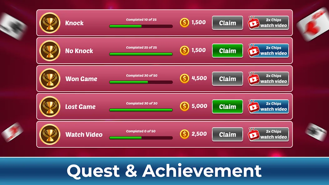 Tonk Rummy Card Game (Тонк Рамми карточная игра) [МОД Mega Pack] APK Android Screenshot 4