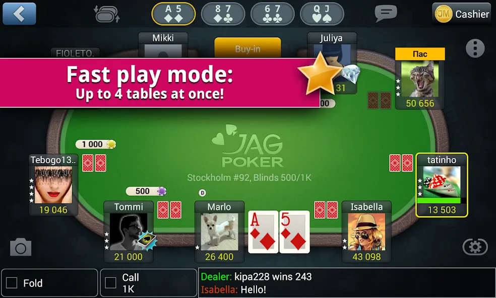 Jag Poker HD (Яг Покер ХД) [МОД Premium] APK Android Screenshot 2