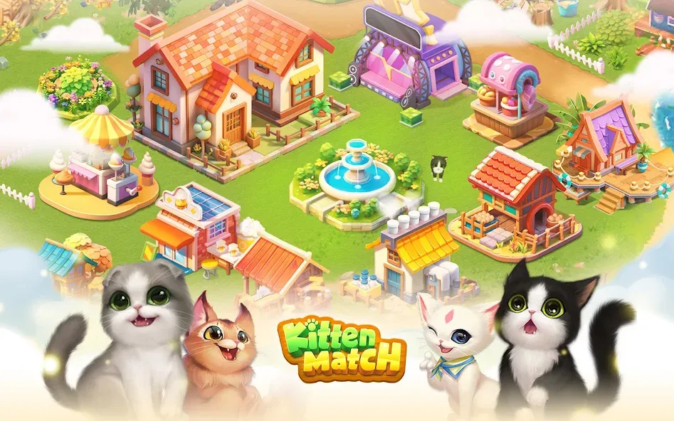 Kitten Match (Киттен Матч) [МОД Много денег] APK Android Screenshot 1