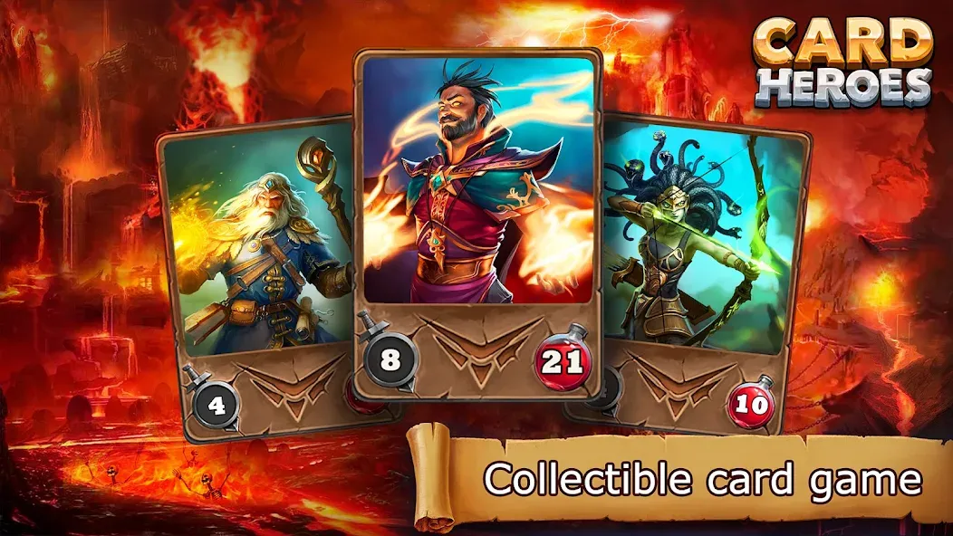Card Heroes: TCG/CCG deck Wars (Кард Хироес) [МОД Unlocked] APK Android Screenshot 1