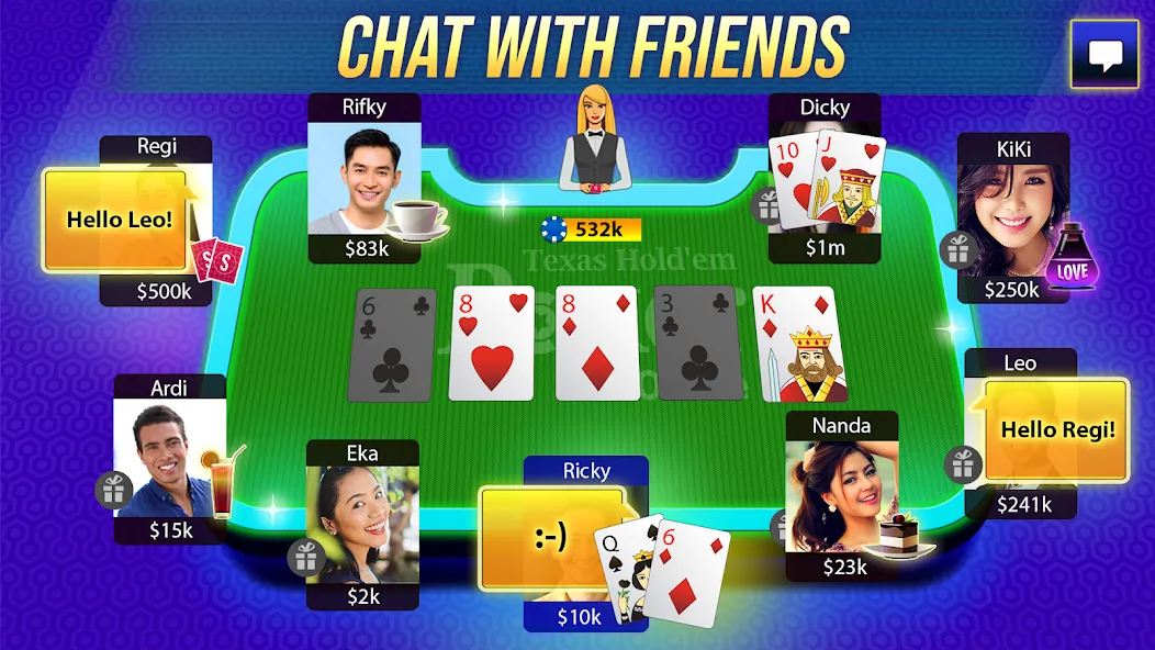 Texas Holdem Poker Online (Техасский Холдем Покер Онлайн) [МОД Все открыто] APK Android Screenshot 3
