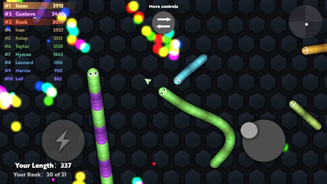 Slide.io - Hungry Snake Game [МОД Unlocked] APK Android Screenshot 1