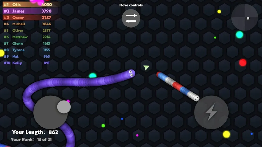 Slide.io - Hungry Snake Game [МОД Unlocked] APK Android Screenshot 2