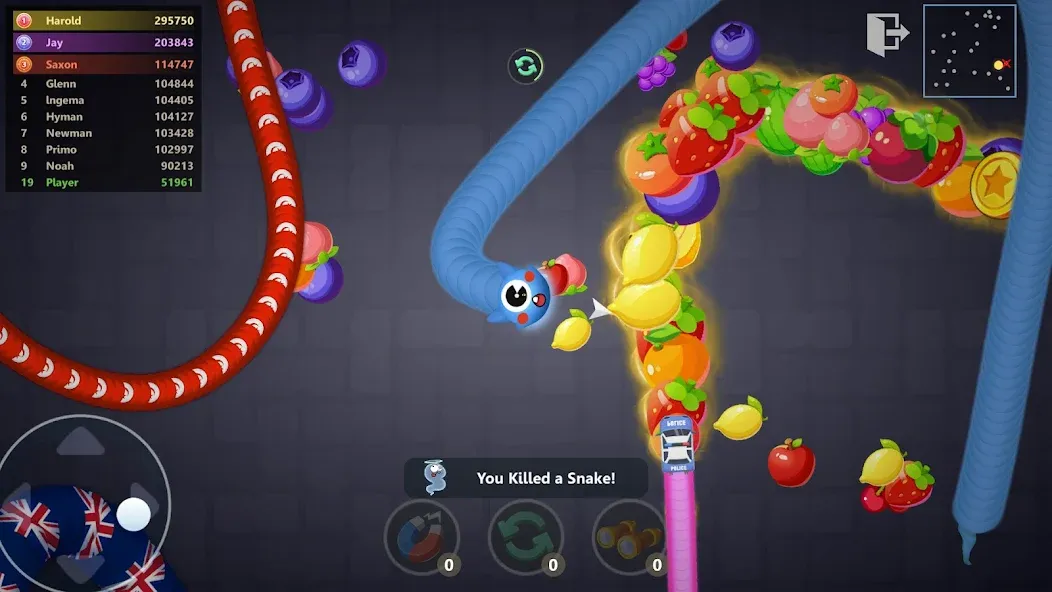 Snake War™ Hungry Worm.io Game (Снейк Вар) [МОД Все открыто] APK Android Screenshot 3