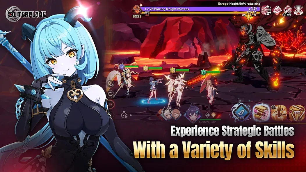 OUTERPLANE - Strategy Anime (АУТЕРПЛЕЙН) [МОД Много денег] APK Android Screenshot 1