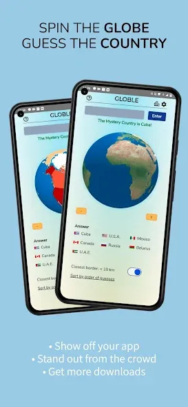 Globle - Country Guess Game (Глоубл) [МОД Бесконечные монеты] APK Android Screenshot 1