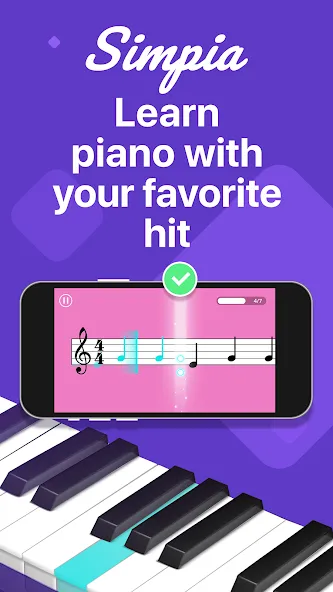 Simpia: Learn Piano Fast (Симпиа) [МОД Premium] APK Android Screenshot 1