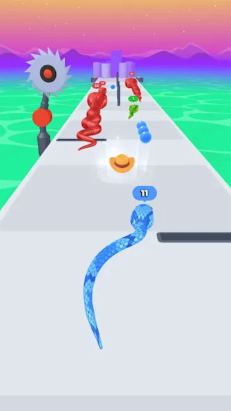 Snake Run Race・3D Running Game (Снейк Ран Рейс) [МОД Все открыто] APK Android Screenshot 4