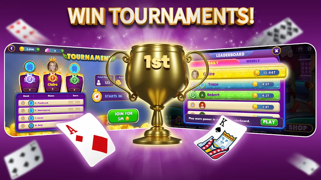Gin Rummy Elite: Online Game (Джин Рамми) [МОД Бесконечные монеты] APK Android Screenshot 4