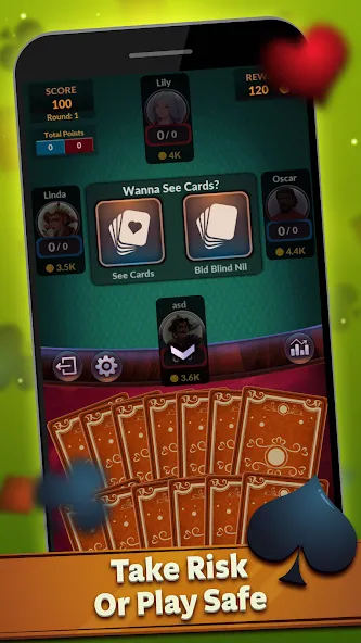 Spades - Offline Card Games (Спейдс) [МОД Unlocked] APK Android Screenshot 3