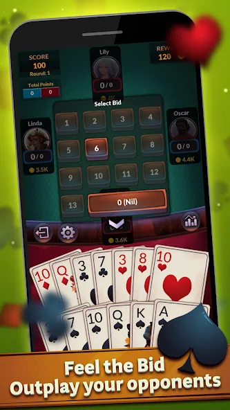 Spades - Offline Card Games (Спейдс) [МОД Unlocked] APK Android Screenshot 4