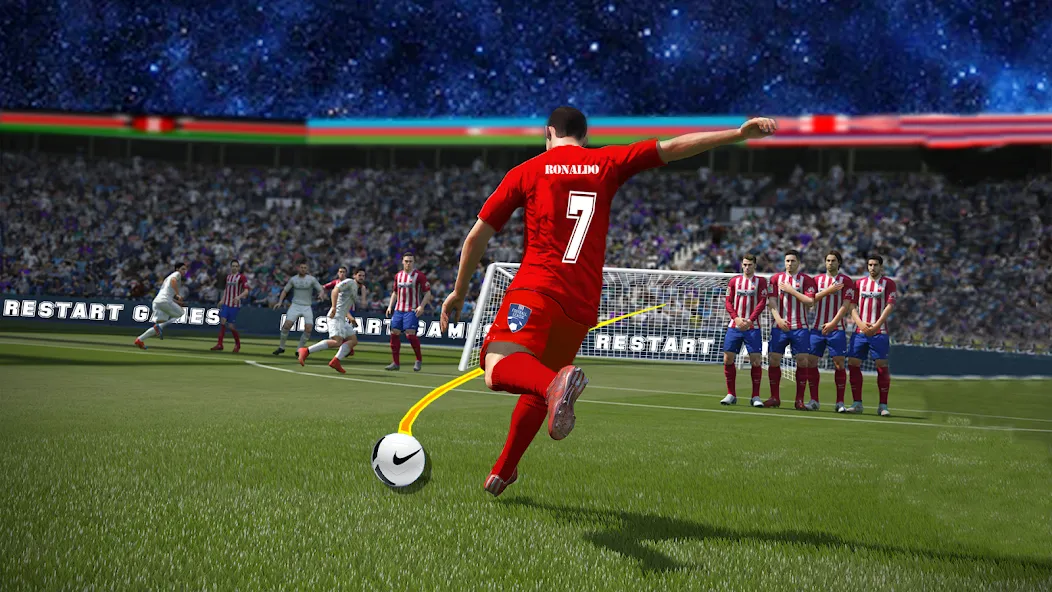 Soccer Kick Football Champion [МОД Бесконечные монеты] APK Android Screenshot 2