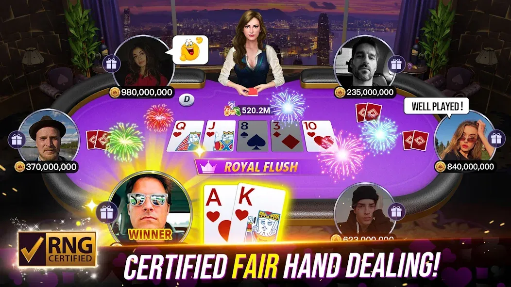 Poker Fever - Win your Fame (Покер Клаш) [МОД Меню] APK Android Screenshot 1