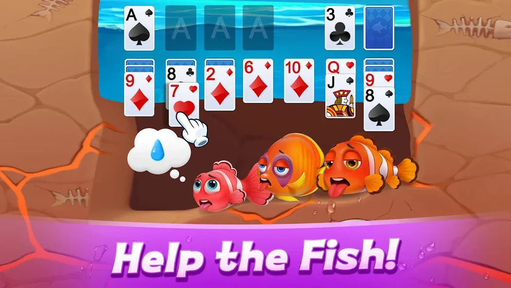 Solitaire 3D Fish [МОД Mega Pack] APK Android Screenshot 1