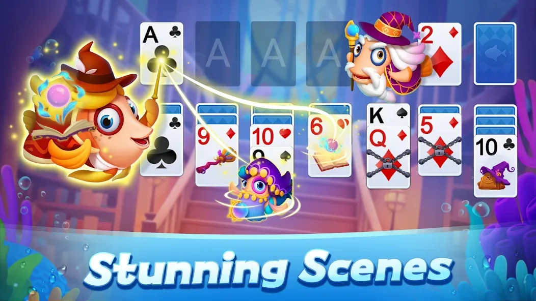 Solitaire 3D Fish [МОД Mega Pack] APK Android Screenshot 3