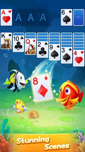Solitaire 3D Fish [МОД Mega Pack] APK Android Screenshot 4