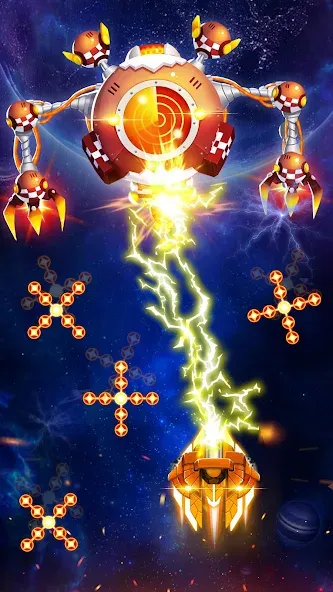 Space Shooter: Galaxy Attack (Спейс шутер) [МОД Все открыто] APK Android Screenshot 2