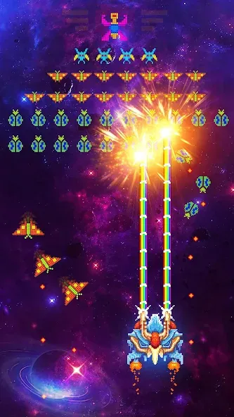 Space Shooter: Galaxy Attack (Спейс шутер) [МОД Все открыто] APK Android Screenshot 5