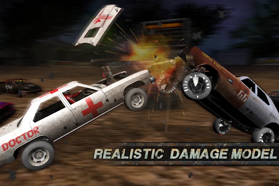 Demolition Derby: Crash Racing (Демолиция Дерби) [МОД Бесконечные монеты] APK Android Screenshot 1