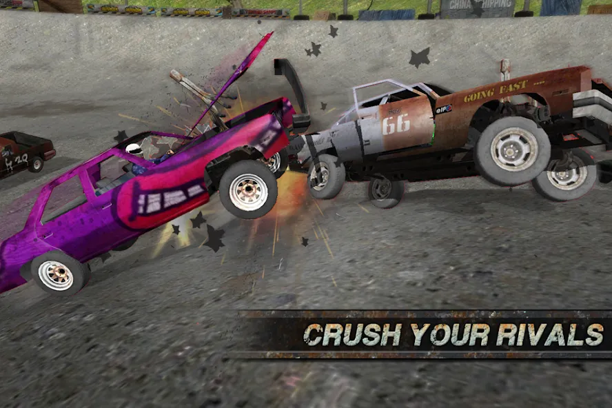 Demolition Derby: Crash Racing (Демолиция Дерби) [МОД Бесконечные монеты] APK Android Screenshot 3
