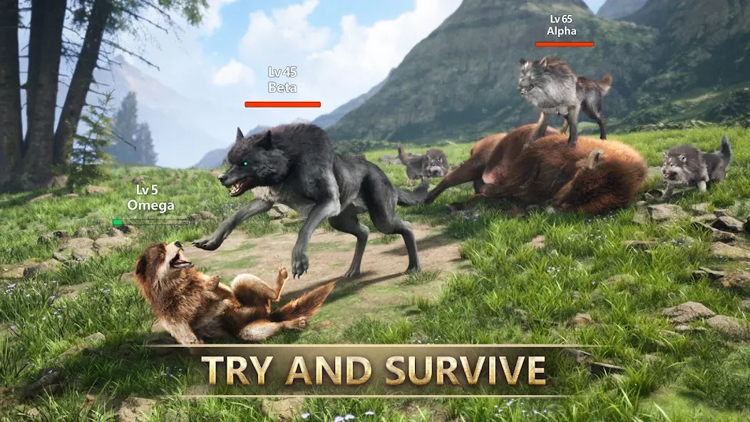 Wolf Game: Wild Animal Wars (Вулф Гейм) [МОД Unlocked] APK Android Screenshot 1