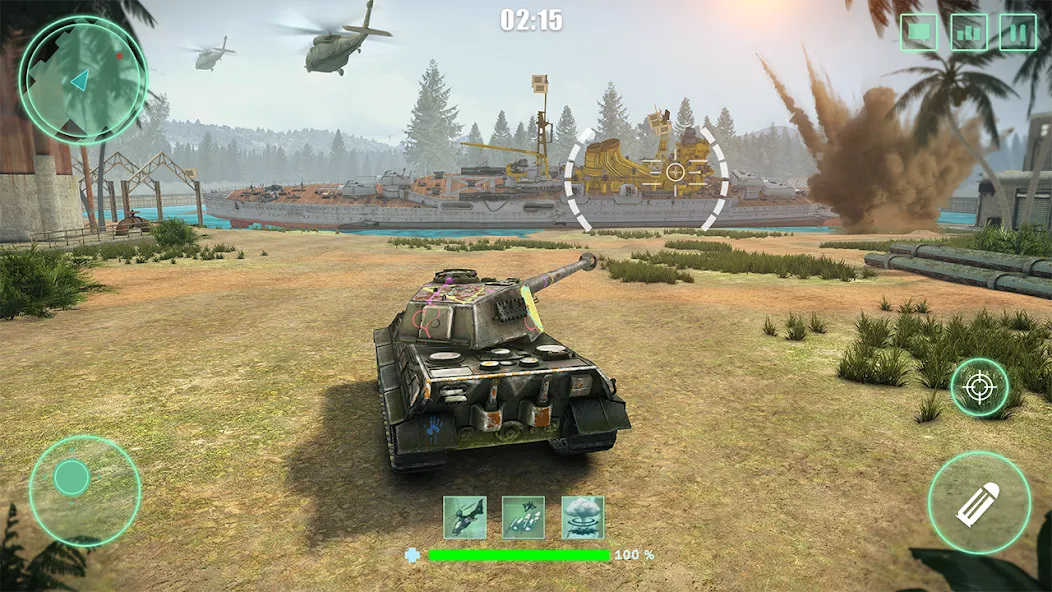 World Tanks War: Offline Games (Танковые военные машины Блиц) [МОД Бесконечные монеты] APK Android Screenshot 1