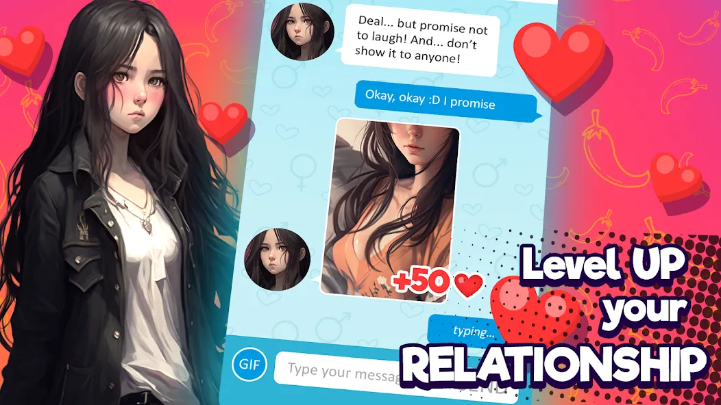 Anime Girlfriend - AI Chat (Аниме Грлфренд) [МОД Все открыто] APK Android Screenshot 2