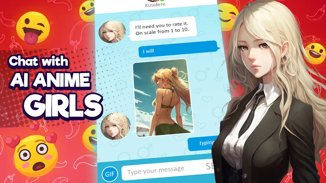 Anime Girlfriend - AI Chat (Аниме Грлфренд) [МОД Все открыто] APK Android Screenshot 4