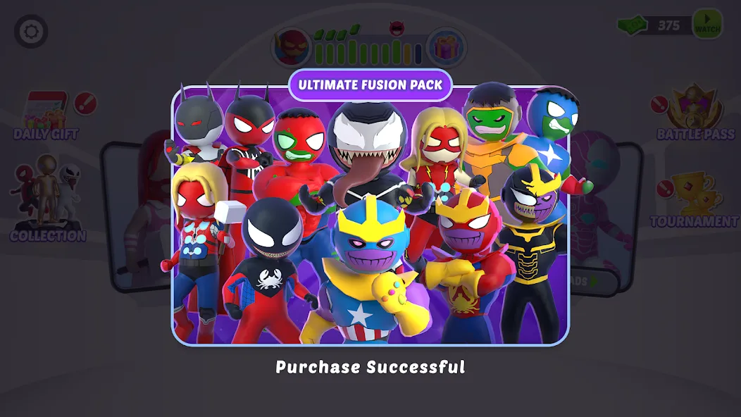 Stick Hero: Comic Superhero (Стик Хиро) [МОД Mega Pack] APK Android Screenshot 3