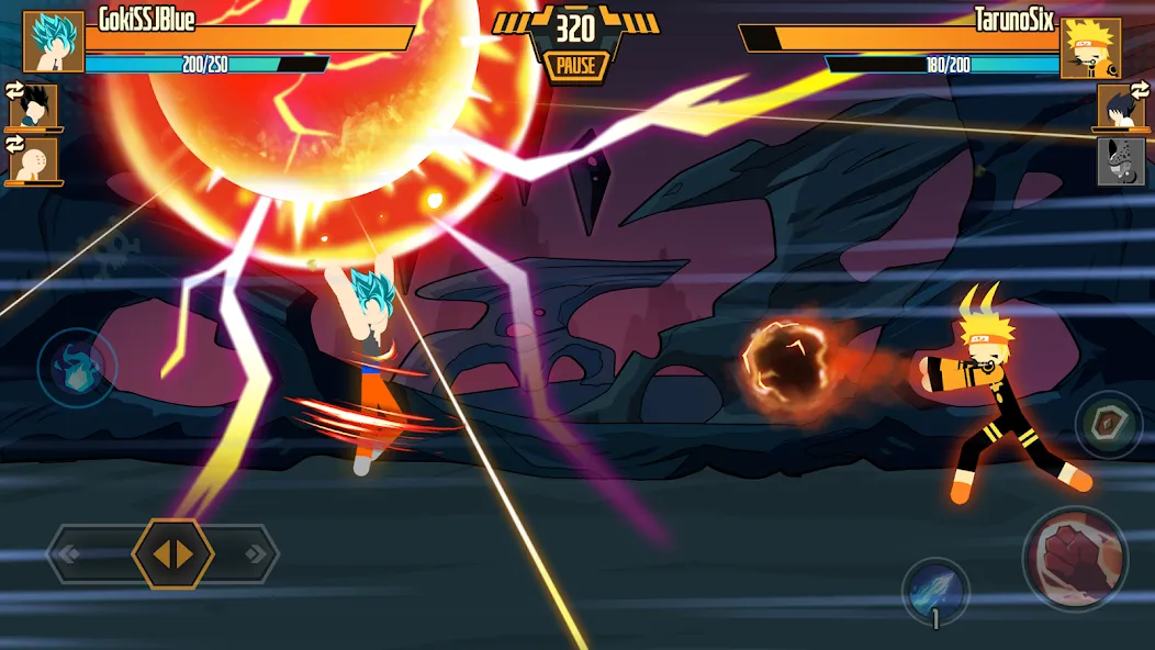 Stickman Dragon Fight - Super (Стикмен Дракон Файт) [МОД Все открыто] APK Android Screenshot 3