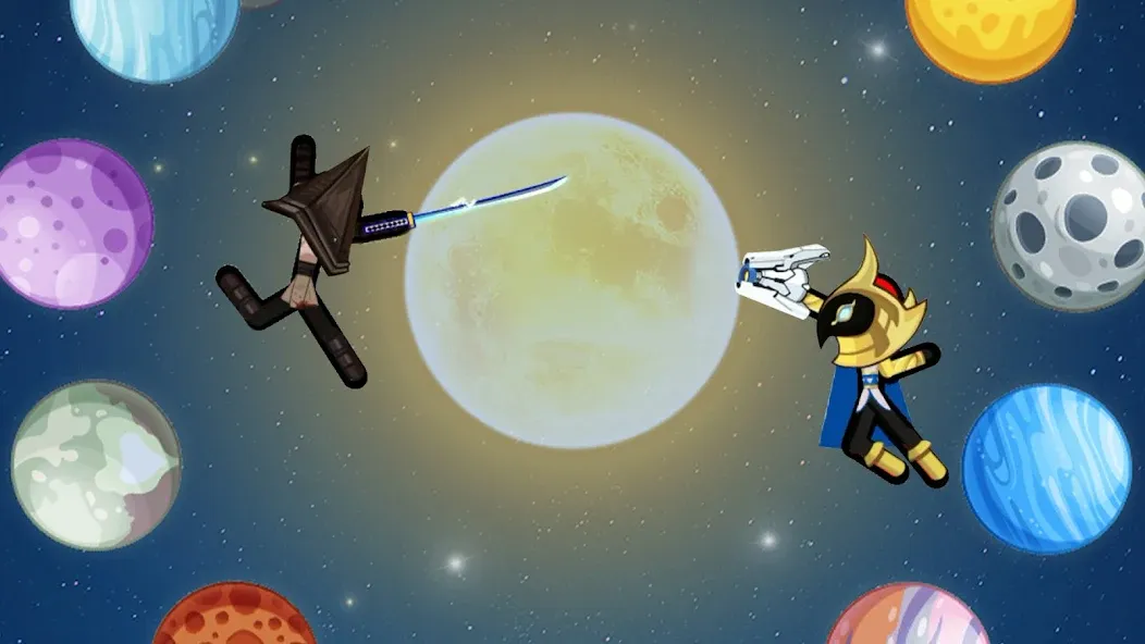 Stick Hero Fight Clash (Стикмен Герой) [МОД Unlocked] APK Android Screenshot 2