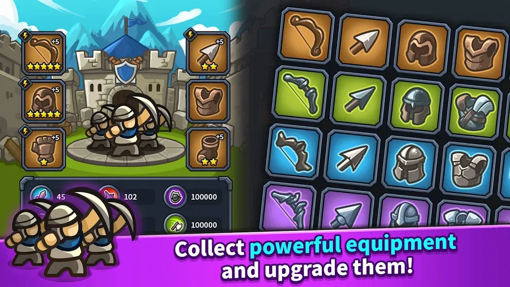 Idle Kingdom Defense (Айдл Кингдом Дефенс) [МОД Много денег] APK Android Screenshot 4
