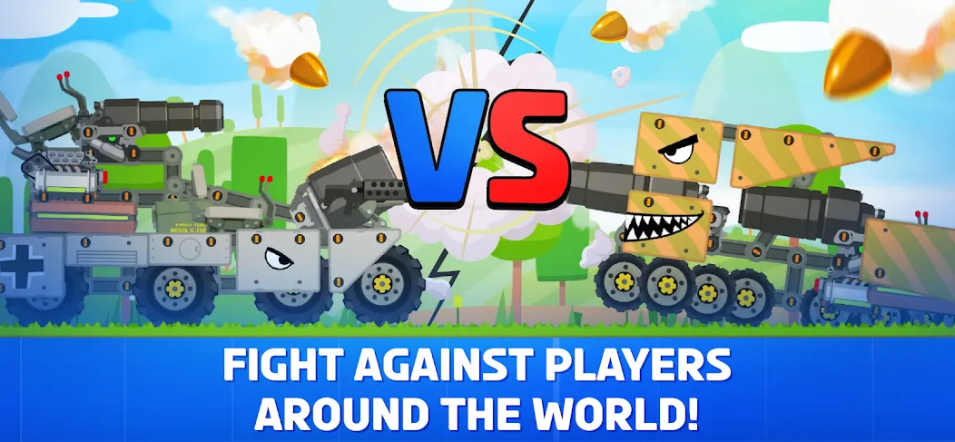 Super Tank Rumble [МОД Бесконечные монеты] APK Android Screenshot 2